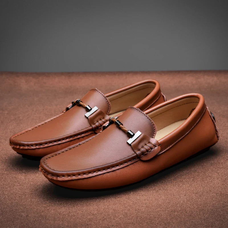 Giovanni Leather Moccasins